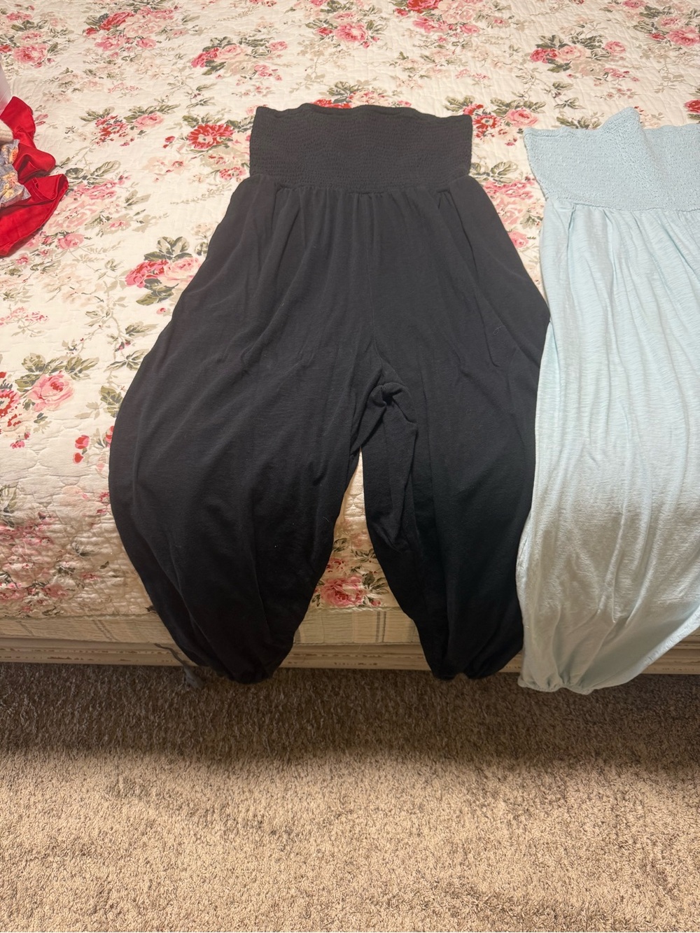 American Eagle Outfitters Black smocked jumpsuit